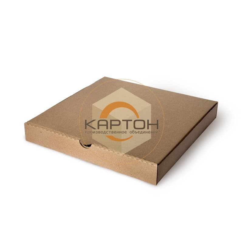 Коробка для пиццы 500*500*40 картон марки Т-23В, бурый