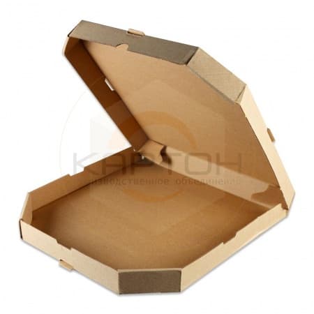 Коробка для пиццы 205*205*35 (скошенный угол)  картон марки Т23В бурый