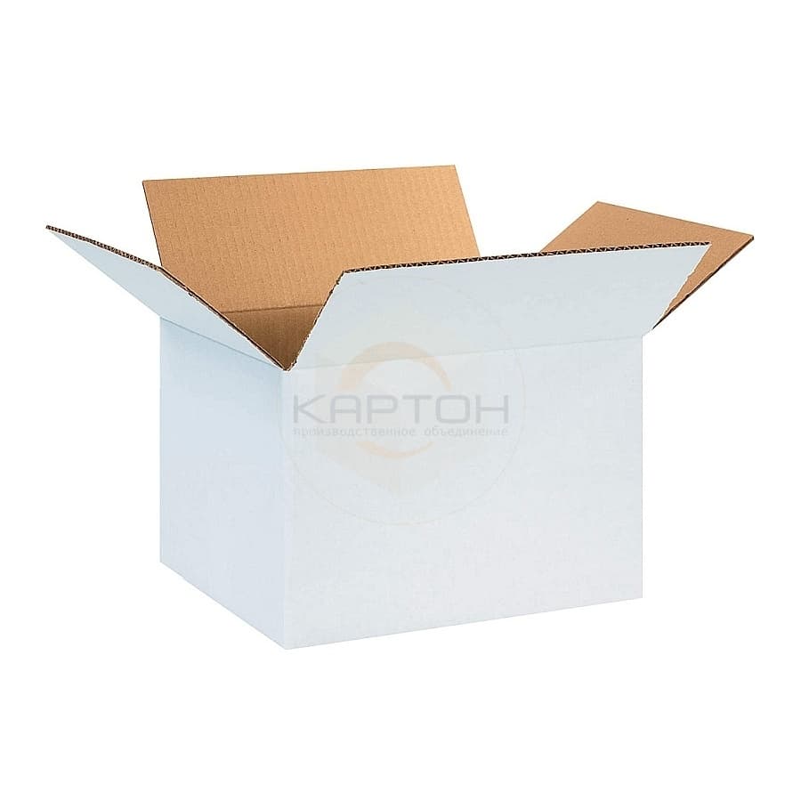 Коробка 380*285*142 (Гофроящик №14), картон Т23, белый