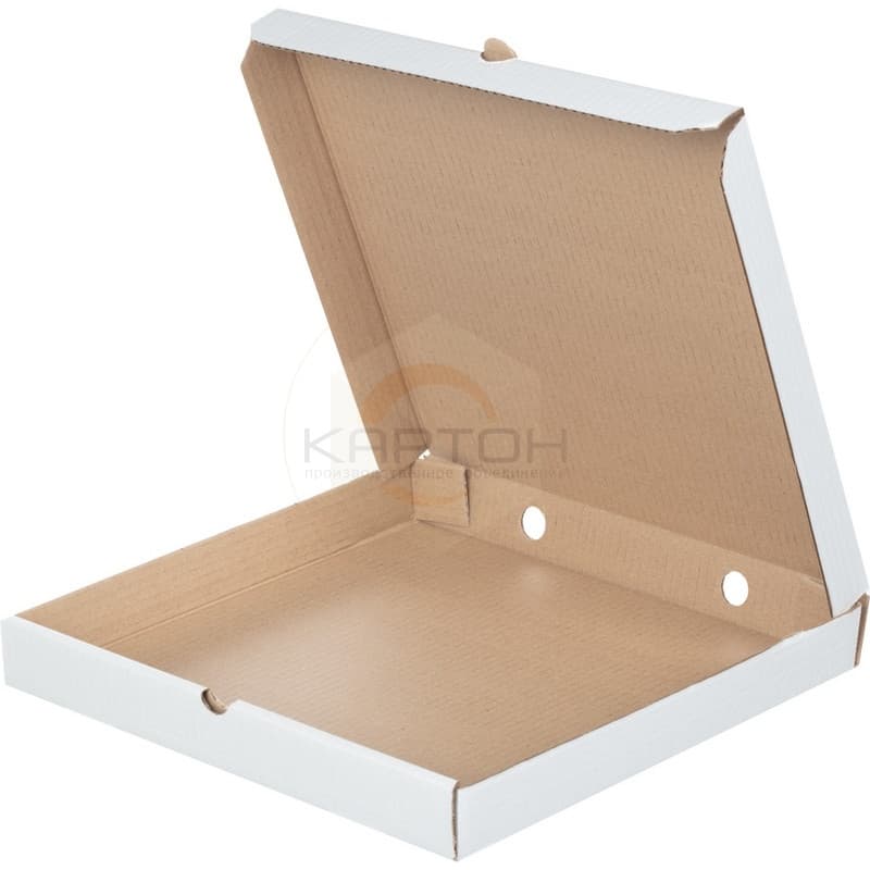 Коробка для пиццы 250*250*40, картон Т23, белый
