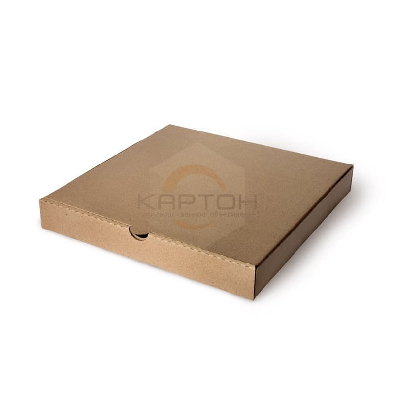 Коробка для пиццы 250*250*40, картон Т23, бурый